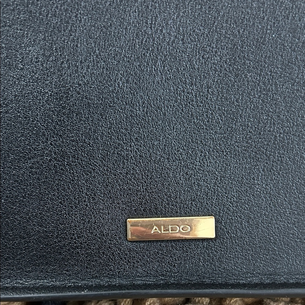 Aldo Black Crossbody Bag with Gold Accents - Picture 2 of 8